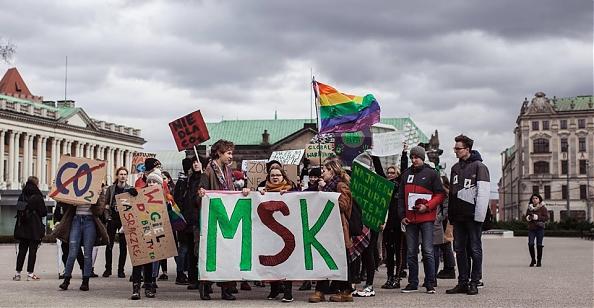 KOLEKTYW group during International Teenagers Climate Strike, group's archive